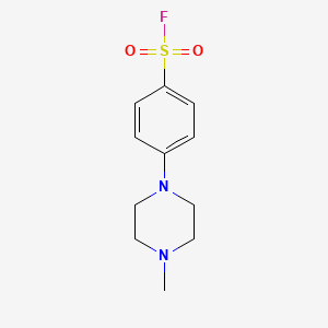 molecular formula C11H15FN2O2S B13456620 4-(4-Methylpiperazin-1-yl)benzene-1-sulfonyl fluoride 