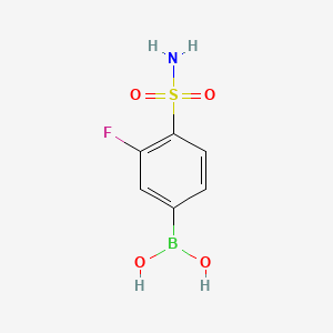 molecular formula C6H7BFNO4S B13456624 (3-Fluoro-4-sulfamoylphenyl)boronic acid 