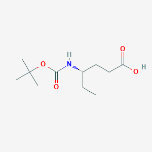 molecular formula C11H21NO4 B13456676 (4S)-4-{[(tert-butoxy)carbonyl]amino}hexanoic acid 