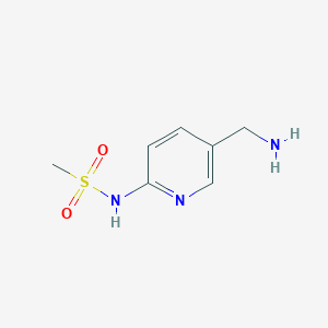 molecular formula C7H11N3O2S B13456682 N-[5-(aminomethyl)pyridin-2-yl]methanesulfonamide 