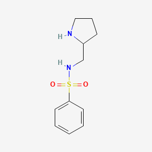 molecular formula C11H16N2O2S B13456697 N-[(pyrrolidin-2-yl)methyl]benzenesulfonamide 