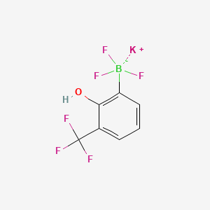 molecular formula C7H4BF6KO B13456712 Potassium trifluoro(2-hydroxy-3-(trifluoromethyl)phenyl)borate 