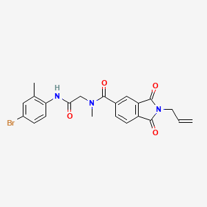 molecular formula C22H20BrN3O4 B13456718 N-(4-bromo-2-methylphenyl)-2-{1-[1,3-dioxo-2-(prop-2-en-1-yl)-2,3-dihydro-1H-isoindol-5-yl]-N-methylformamido}acetamide 