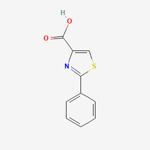 molecular formula C10H7NO2S B1345673 2-Phenyl-1,3-thiazole-4-carboxylic acid CAS No. 7113-10-2