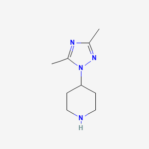 molecular formula C9H16N4 B13456734 4-(dimethyl-1H-1,2,4-triazol-1-yl)piperidine CAS No. 1247405-15-7