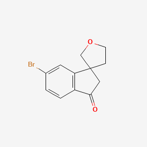 molecular formula C12H11BrO2 B13456788 6-Bromo-2,3-dihydrospiro[indene-1,3'-oxolan]-3-one 