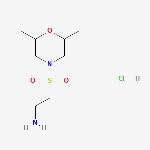 molecular formula C8H19ClN2O3S B13456813 2-[(2,6-Dimethylmorpholin-4-yl)sulfonyl]ethan-1-amine hydrochloride 