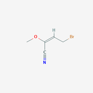 molecular formula C5H6BrNO B13456828 4-Bromo-2-methoxybut-2-enenitrile 
