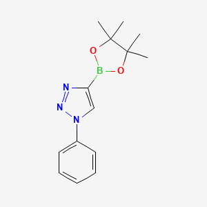 molecular formula C14H18BN3O2 B13456866 1-phenyl-4-(tetramethyl-1,3,2-dioxaborolan-2-yl)-1H-1,2,3-triazole 