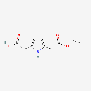 molecular formula C10H13NO4 B13456876 2-[5-(2-ethoxy-2-oxoethyl)-1H-pyrrol-2-yl]acetic acid 
