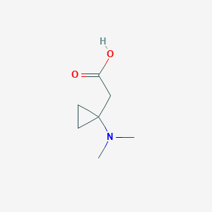 molecular formula C7H13NO2 B13456903 1-(Dimethylamino)cyclopropaneacetic acid 