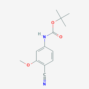 molecular formula C13H16N2O3 B13456949 Tert-butyl (4-cyano-3-methoxyphenyl)carbamate 