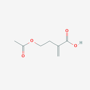 molecular formula C7H10O4 B13456955 4-(Acetyloxy)-2-methylidenebutanoicacid 