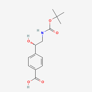 molecular formula C14H19NO5 B13456966 4-[(1S)-2-{[(tert-butoxy)carbonyl]amino}-1-hydroxyethyl]benzoic acid CAS No. 2919940-85-3