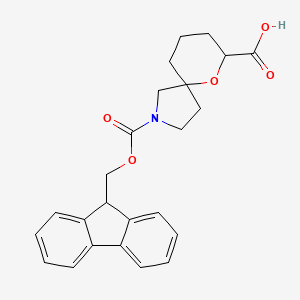 molecular formula C24H25NO5 B13456968 2-{[(9H-fluoren-9-yl)methoxy]carbonyl}-6-oxa-2-azaspiro[4.5]decane-7-carboxylicacid 