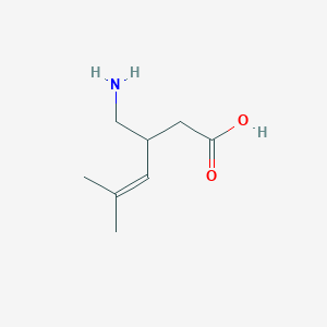 3-(Aminomethyl)-5-methylhex-4-enoic acid