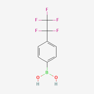 molecular formula C8H6BF5O2 B13457047 4-Pentafluoroethylphenylboronic acid 