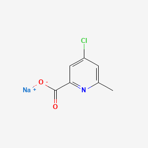 molecular formula C7H5ClNNaO2 B13457069 Sodium 4-chloro-6-methylpyridine-2-carboxylate 