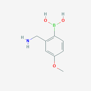 molecular formula C8H12BNO3 B13457075 (2-(Aminomethyl)-4-methoxyphenyl)boronic acid CAS No. 1061223-47-9