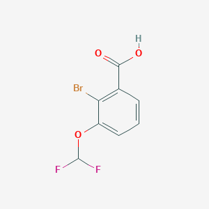 molecular formula C8H5BrF2O3 B13457081 2-Bromo-3-(difluoromethoxy)benzoic acid CAS No. 1934409-25-2