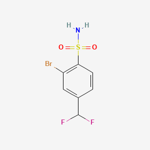 molecular formula C7H6BrF2NO2S B13457096 2-Bromo-4-(difluoromethyl)benzene-1-sulfonamide CAS No. 2913411-93-3