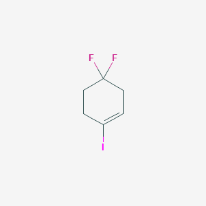 molecular formula C6H7F2I B13457167 4,4-Difluoro-1-iodocyclohexene CAS No. 1393576-63-0