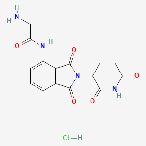 molecular formula C15H15ClN4O5 B13457224 2-Amino-N-[2-(2,6-dioxo-3-piperidyl)-1,3-dioxoisoindolin-4-yl]acetamide monohydrochloride 