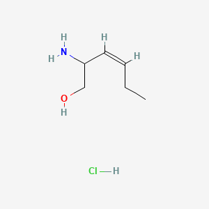molecular formula C6H14ClNO B13457238 (3Z)-2-aminohex-3-en-1-ol hydrochloride 