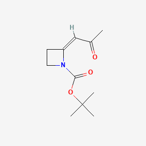 molecular formula C11H17NO3 B13457272 tert-butyl (2Z)-2-(2-oxopropylidene)azetidine-1-carboxylate 