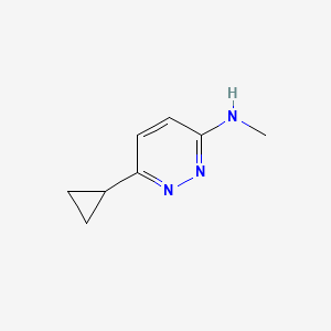 molecular formula C8H11N3 B13457293 6-cyclopropyl-N-methylpyridazin-3-amine 