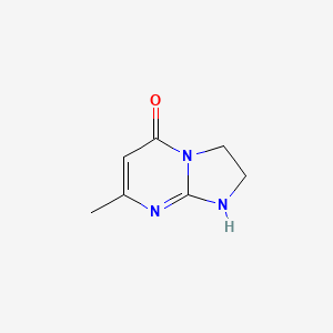 molecular formula C7H9N3O B1345730 Imidazo(1,2-a)pyrimidin-5(1H)-one, 2,3-dihydro-7-methyl- CAS No. 41899-16-5