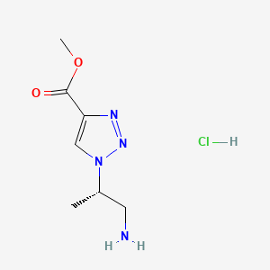 molecular formula C7H13ClN4O2 B13457308 methyl 1-[(2S)-1-aminopropan-2-yl]-1H-1,2,3-triazole-4-carboxylate hydrochloride 