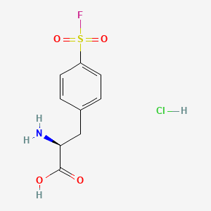 molecular formula C9H11ClFNO4S B13457353 L-Phenylalanine-4-sulfonyl fluoride hydrochloride CAS No. 1184173-04-3
