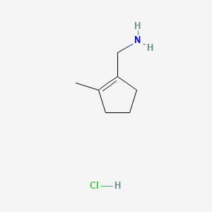 molecular formula C7H14ClN B13457413 1-(2-Methylcyclopent-1-en-1-yl)methanamine hydrochloride 