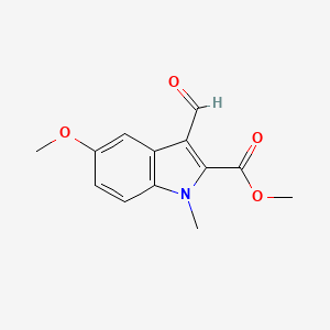 molecular formula C13H13NO4 B13457422 methyl 3-formyl-5-methoxy-1-methyl-1H-indole-2-carboxylate 