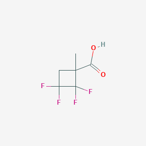 molecular formula C6H6F4O2 B13457431 2,2,3,3-Tetrafluoro-1-methylcyclobutanecarboxylic acid 