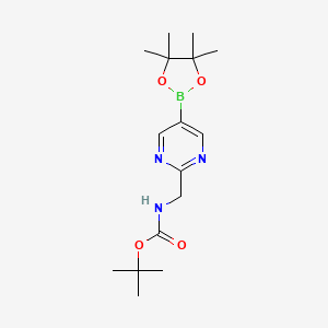 molecular formula C16H26BN3O4 B13457483 Tert-butyl (5-(4,4,5,5-tetramethyl-1,3,2-dioxaborolan-2-yl)pyrimidin-2-yl)methylcarbamate CAS No. 1235451-39-4