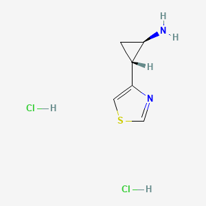 molecular formula C6H10Cl2N2S B13457499 rac-(1R,2R)-2-(1,3-thiazol-4-yl)cyclopropan-1-amine dihydrochloride 