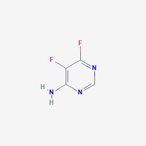 molecular formula C4H3F2N3 B13457511 5,6-Difluoropyrimidin-4-amine CAS No. 1403948-10-6