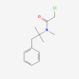 molecular formula C13H18ClNO B1345752 2-Chloro-N-(1,1-dimethyl-2-phenylethyl)-N-methylacetamide CAS No. 2293-55-2
