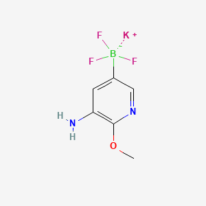 molecular formula C6H7BF3KN2O B13457525 Potassium (5-amino-6-methoxypyridin-3-yl)trifluoroborate 