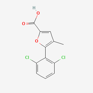 molecular formula C12H8Cl2O3 B13457559 5-(2,6-Dichlorophenyl)-4-methylfuran-2-carboxylicacid 