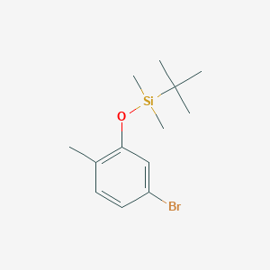 molecular formula C13H21BrOSi B13457563 (5-Bromo-2-methylphenoxy)(tert-butyl)dimethylsilane 