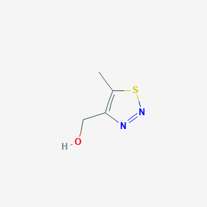 molecular formula C4H6N2OS B1345763 (5-甲基-1,2,3-噻二唑-4-基)甲醇 CAS No. 1258283-94-1