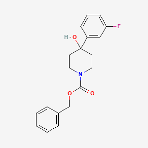 molecular formula C19H20FNO3 B13457637 Benzyl 4-(3-fluorophenyl)-4-hydroxypiperidine-1-carboxylate 