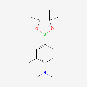 molecular formula C15H24BNO2 B13457641 N,N,2-trimethyl-4-(tetramethyl-1,3,2-dioxaborolan-2-yl)aniline 