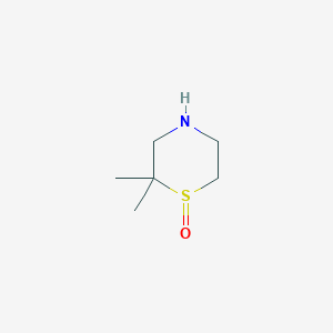 molecular formula C6H13NOS B1345765 2,2-Dimethyl-1lambda4-thiomorpholin-1-one 