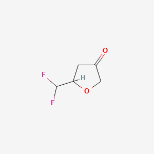 molecular formula C5H6F2O2 B13457657 5-(Difluoromethyl)oxolan-3-one CAS No. 2355577-36-3