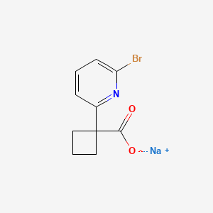 molecular formula C10H9BrNNaO2 B13457669 Sodium 1-(6-bromopyridin-2-yl)cyclobutane-1-carboxylate 