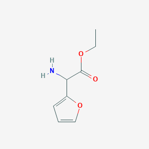 molecular formula C8H11NO3 B13457689 Ethyl 2-amino-2-(furan-2-yl)acetate 